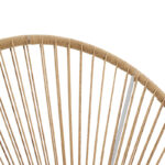 Garden armchair Acapulco white metal - pe rattan in natural shade 71x76x85cm - Слика 5