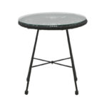 Acapulco table black metal - pe rattan in black shade D50x50cm - Слика 3