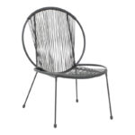 Garden chair Dapper black metal-pe black 64.5x74.5x76cm