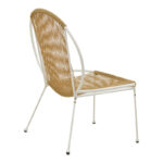 Dapper chair metal white- pe natural 64.5x74.5x76cm - Слика 2