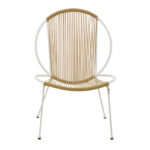 Dapper chair metal white- pe natural 64.5x74.5x76cm - Слика 4