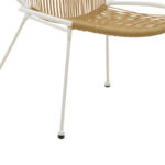 Dapper chair metal white- pe natural 64.5x74.5x76cm - Слика 6