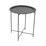 Caius metal table in black shade D46x52cm - Слика 2