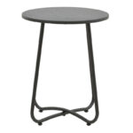 Τable Bramwell  metal dark grey D40x50cm - Слика 2