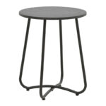 Τable Bramwell  metal dark grey D40x50cm