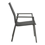 Garden armchair Dashiell  metal black textilene black 71x58x94cm - Слика 3