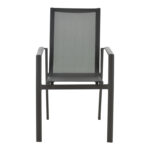 Garden armchair Dashiell  metal black textilene black 71x58x94cm - Слика 4