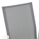 Garden armchair Dashiell  metal white textilene light grey 71x58x94cm - Слика 5