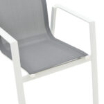 Garden armchair Dashiell  metal white textilene light grey 71x58x94cm - Слика 6