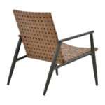 Eamon armchair black aluminum and pe rattan in brown shade 72.5x73.5x77cm - Слика 2