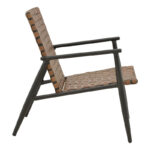 Eamon armchair black aluminum and pe rattan in brown shade 72.5x73.5x77cm - Слика 3