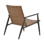 Eamon armchair black aluminum and pe rattan in brown shade 72.5x73.5x77cm - Слика 4