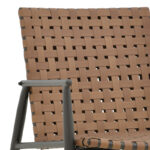 Eamon armchair black aluminum and pe rattan in brown shade 72.5x73.5x77cm - Слика 5
