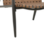 Eamon armchair black aluminum and pe rattan in brown shade 72.5x73.5x77cm - Слика 6