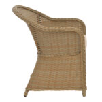 Garden armchair Hadrian rattan brown-textilene beige 57x70x85cm - Слика 3