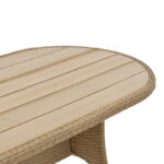 Table Keir rattan-aluminum - brown 180x90x72cm - Image 3