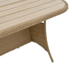 Table Keir rattan-aluminum - brown 180x90x72cm - Image 4