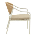 Lounge Bonanza set 4pcs beige rattan-aluminium white - Слика 5