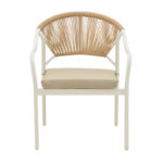 Lounge Bonanza set 4pcs beige rattan-aluminium white - Слика 6