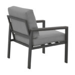 Fashionable living room set of 4 pieces fabric in gray shade and aluminum in anthracite shade - Image 3