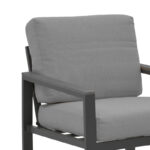 Fashionable living room set of 4 pieces fabric in gray shade and aluminum in anthracite shade - Image 6