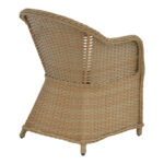 Dinning set Hadrian-Keir set of 7 brown rattan-beige textilene-brown aluminum 180x90x72cm - Слика 3