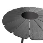 Pinap table black aluminum and black plywood D110x74cm - Слика 3