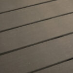 Appa aluminum and plywood table in anthracite shade D120x74cm - Image 3