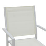 Zacreta aluminum-textilene armchair in white color 61x56.5x87.5cm - Image 5