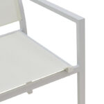 Zacreta aluminum-textilene armchair in white color 61x56.5x87.5cm - Image 6