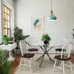 Chair Adalyn wood walnut-white legs - Слика 2