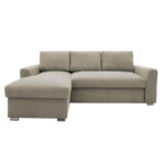 Corner sofa-bed right corner Belle beige 236x164x88cm - Image 4