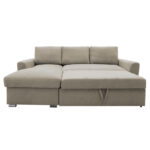 Corner sofa-bed right corner Belle beige 236x164x88cm - Image 5