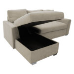 Corner sofa-bed right corner Belle beige 236x164x88cm - Image 6