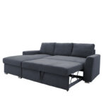 Corner-sofa bed right corner Belle fabric anthracite236x164x88cm - Слика 2