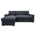Corner-sofa bed right corner Belle fabric anthracite236x164x88cm - Слика 4