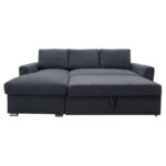 Corner-sofa bed right corner Belle fabric anthracite236x164x88cm - Слика 5