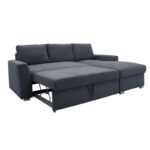 Corner sofa-bed left corner Belle fabric anthracite 236x164x88cm - Слика 2