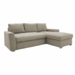 Аголна гарнитура-кревет лева аголна Бел беж 236x164x88 см