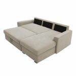 Corner sofa-bed left corner Belle beige 236x164x88cm - Слика 3