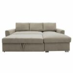 Corner sofa-bed left corner Belle beige 236x164x88cm - Слика 5