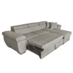 Corner sofa-bed reversible Comy beige-brown 286x160x75-90cm - Image 2