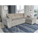 Corner sofa-bed reversible Comy beige-brown 286x160x75-90cm - Image 3