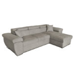 Corner sofa-bed reversible Comy beige-brown 286x160x75-90cm - Image 6
