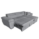 Corner sofa-bed reversible Comy fabric gray 286x160x75-90cm - Слика 2