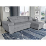 Corner sofa-bed reversible Comy fabric gray 286x160x75-90cm - Слика 3