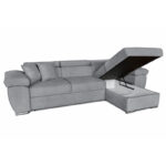 Corner sofa-bed reversible Comy fabric gray 286x160x75-90cm - Слика 4
