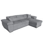 Corner sofa-bed reversible Comy fabric gray 286x160x75-90cm - Слика 6