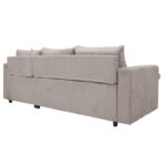 Corner sofa-bed reversible Lilian fabric beige 225x148x81cm - Image 6