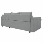 Corner sofa-bed reversible Lilian fabric grey 225x148x81cm - Слика 5